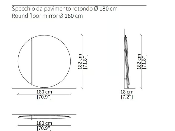 Круглое настенное зеркало Frigerio Kevin 16625 фабрика Frigerio из Италии. Фото №9