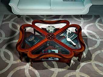 Кофейный стол из дуба CARPANELLI Quadrifoglio NR 2 TL39 + NR 2 TL38 фабрика CARPANELLI из Италии