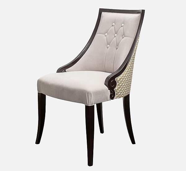 Стул из массива дерева с мягкой обивкой DECORA ( LCI STILE) N070C фабрика DECORA ( LCI STILE) из Италии. Фото №4