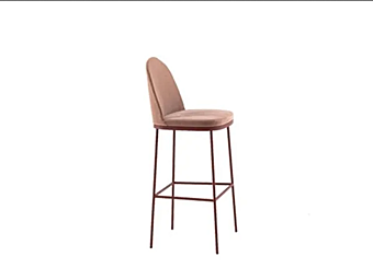 Барный стальной стул с мягкой спинкой MOROSO Precious 0FG фабрика Moroso из Италии