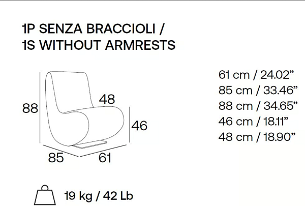 Кресло с подлокотниками из ткани Adrenalina NINA 1P con braccioli фабрика ADRENALINA из Италии. Фото №11