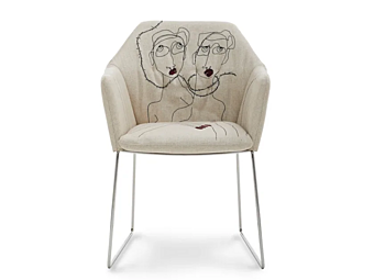 Кресло с подлокотниками из ткани SABA New York - chair 2153 2