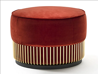 Круглый пуф из ткани Noah Black Tie NOA60 фабрика Black Tie из Италии