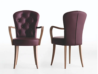 Кресло с подлокотниками из кожи с мягкой спинкой OLIVIA Martini Interiors Кресло с подлокотниками из кожи с мягкой спинкой OLIVIA Martini Interiors фабрика MARTINI INTERIORS из Италии