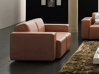 Диван на двоих с мягкой спинкой из тканиs MitoHome Aramis фабрика MitoHome из Италии