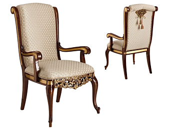 Кресло с обивкой из ткани и подлокотниками A.R.ARREDAMENTI SRL Grand Royal 1409 фабрика A.R.ARREDAMENTI SRL из Италии