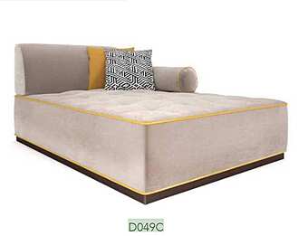 Кушетка из массива дерева с мягкой обивкой DECORA ( LCI STILE) D049C. D050C фабрика DECORA ( LCI STILE) из Италии