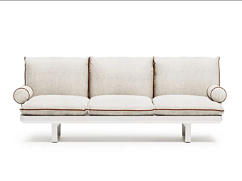 Диван на три места из текстиля с мягкой спинкой Atmosphera Venice PF.OUT.VE.3P+PF.OUT.CXVE.SD3+(PF.OUT.CXVE.SC*3)+(PF.OUT.CXVE.BR*2) фабрика ATMOSPHERA из Италии