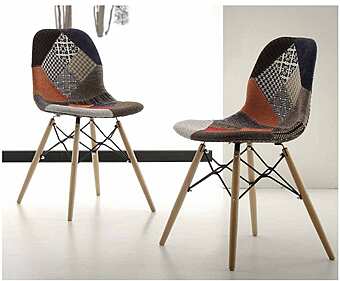 Стул из массива дерева, металла и текстиля ARREX A288