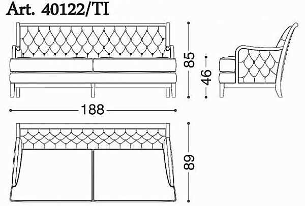 Диван OPERA CONTEMPORARY Sebastian 40122/TI фабрика OPERA CONTEMPORARY из Италии. Фото №7