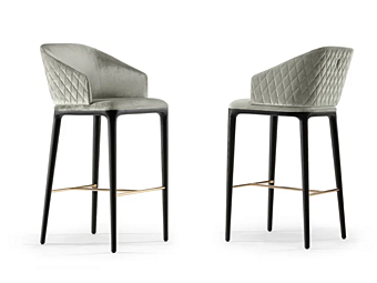 Барный стул с подножкой и мягкой спинкой OPERA CONTEMPORARY Louise 47040