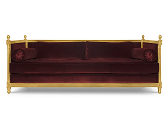 Диван с обитой спинкой из ткани BRABBU Malkiy фабрика BRABBU из Италии