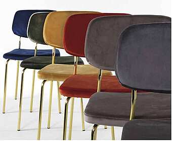 Стул из металла, текстиля и эко-кожи ARREX A217