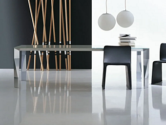 Прямоугольный стеклянный обеденный стол Diamond Molteni & C фабрика Molteni & C.(+VITRA) из Италии