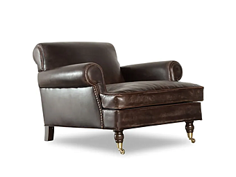 Кресло с мягкой спинкой из кожи BAXTER Charlotte Longe фабрика BAXTER из Италии