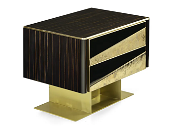 Прикроватная тумбочка с ящиками из дерева MARIONI Vincent 02728P фабрика MARIONI из Италии