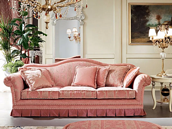 Диван с обитой спинкой на три места из ткани MODENESE GASTONE 13405 фабрика MODENESE GASTONE из Италии