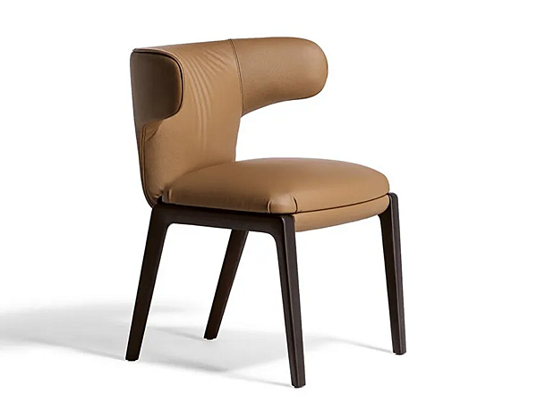 Стул с обитой спинкой из кожи POLTRONA FRAU The Collection фабрика POLTRONA FRAU из Италии. Фото №2