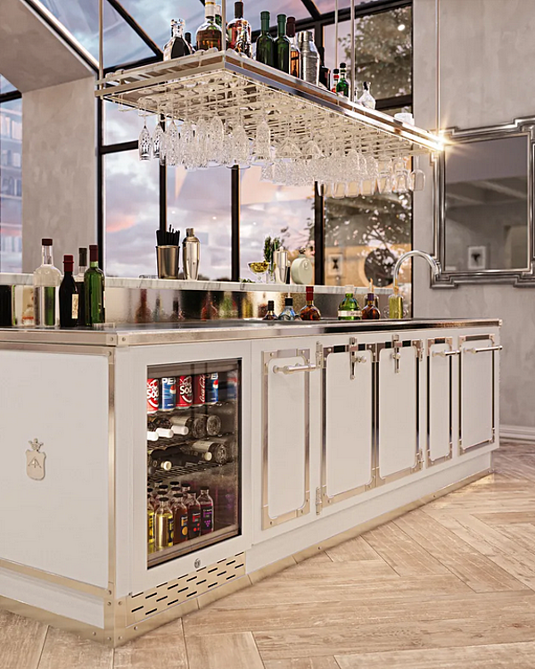 Барная стойка с двумя колонными холодильниками Officine Gullo Bar & Lounge фабрика Officine Gullo из Италии. Фото №2