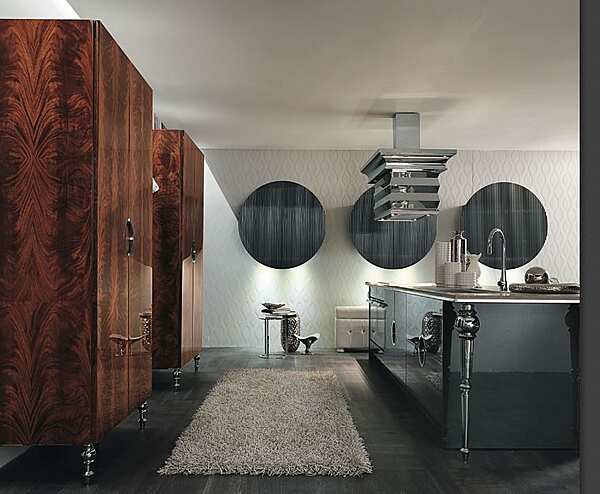 Кухня с peninsula из материала ASTER CUCINE Luxury Glam & More фабрика Aster Cucine из Италии. Фото №3