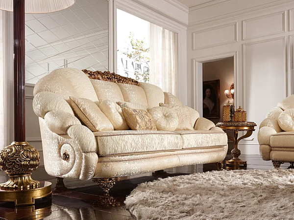 Диван с мягкой спинкой из ткани A.R.ARREDAMENTI SRL Grand Royal 1483 фабрика A.R.ARREDAMENTI SRL из Италии. Фото №3