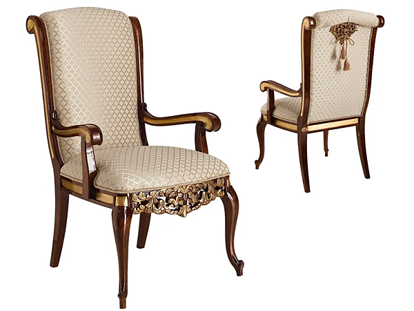 Кресло с обивкой из ткани и подлокотниками A.R.ARREDAMENTI SRL Grand Royal 1409 фабрика A.R.ARREDAMENTI SRL из Италии. Фото №1