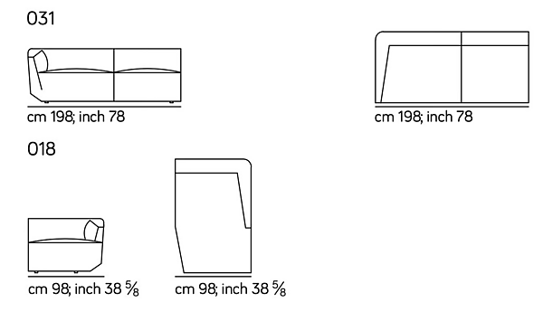 Секционный диван из ткани с мягкой спинкой AMURA PANIS AM114_V.031+018 фабрика AMURA из Италии. Фото №7