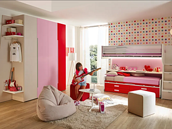 Деревянный спальник с мягкой спинкой MORETTI COMPACT LOFT KC508 Деревянный спальник с мягкой спинкой MORETTI COMPACT LOFT KC508 фабрика MORETTI COMPACT из Италии