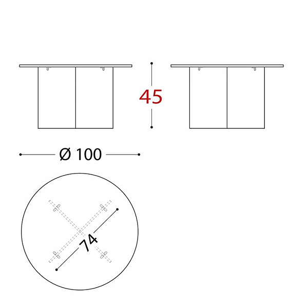 Круглый садовый боковой столик из PMMA VARASCHIN BELT AIR 24971 фабрика VARASCHIN из Италии. Фото №17