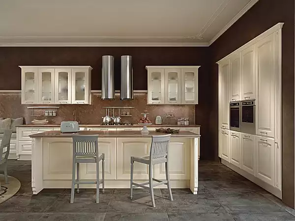 Кухня с островом из материала LUBE CUCINE  Veronica 7 фабрика LUBE CUCINE из Италии. Фото №5