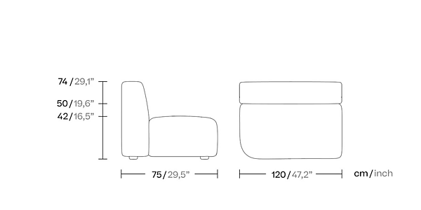 Модульный диван из ткани с мягкой спинкой KETTAL Sofa O A2O39IZQ00, A2O39DER00, A2439DER0L, A2439IZQ0L, A2439TO10L, A2439DERXL, A2439IZQXL, A2439TO1XL фабрика KETTAL из Италии. Фото №9