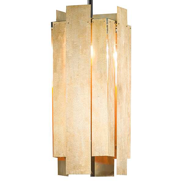 Подвесной светильник с латунным абажуром с ручной гравировкой в " тканевом эффекте”  SIGMA L2  7267 фабрика SIGMA L2 из Италии. Фото №2