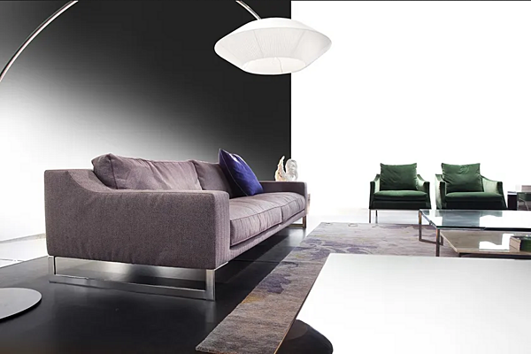 Диван с обитой спинкой из ткани ERBA ITALIA Indizio фабрика ERBA ITALIA из Италии. Фото №8