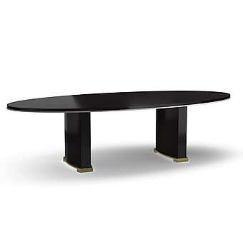 Стол обеденный из массива дерева с латунной отделкой DECORA ( LCI STILE) V0121 фабрика DECORA ( LCI STILE) из Италии