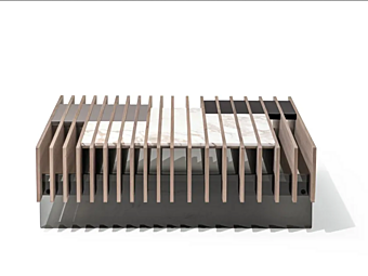 Кофейный столик квадратной формы из ясеня GIORGETTI FIT 90210 фабрика GIORGETTI из Италии