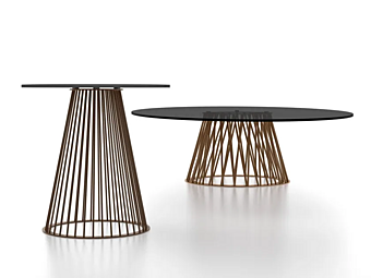 Круглый кофейный стол с металлическим основанием F.lli ORSENIGO Intrigo  фабрика ORSENIGO из Италии