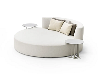 Круглая садовая кровать с тканевой обивкой VARASCHIN Deybed 221D/221DA- 221DB/221DBA фабрика VARASCHIN из Италии