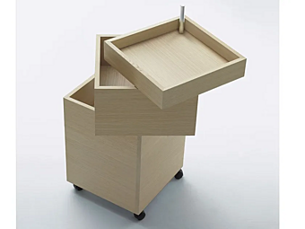 Деревянный шкаф для ванной с колесиками AGAPE O J C фабрика Agape из Италии