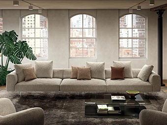 Секционный диван с обитой спинкой из ткани AIR SOFT LAGO 2690 2690 фабрика LAGO из Италии