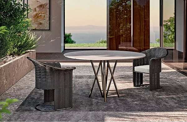 Стол обеденный круглый садовый RUGIANO Mikado TAB2/A фабрика RUGIANO из Италии. Фото №4