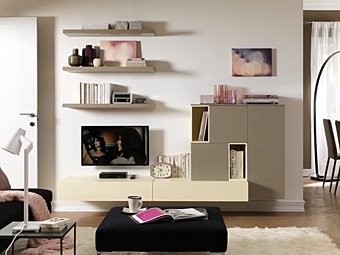 Секционный настенный шкаф из дерева MORETTI COMPACT LV108 фабрика MORETTI  COMPACT из Италии