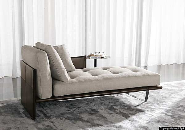 Кушетка MINOTTI Luggage "Chaise-Longue" фабрика Minotti из Италии. Фото №4