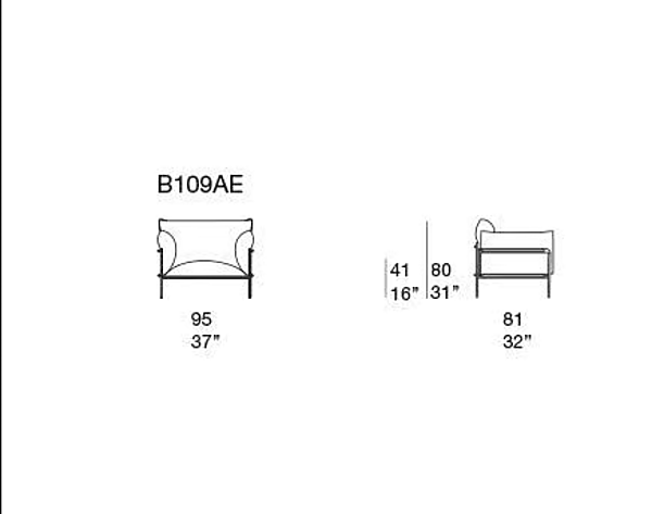Кресло с обивкой из ткани и съемным чехлом PAOLA LENTI Kabà B109AE фабрика PAOLA LENTI из Италии. Фото №6