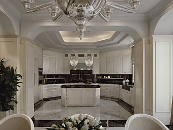 Кухня из дерева с островом Essenza Charme Martini Interiors фабрика MARTINI INTERIORS из Италии