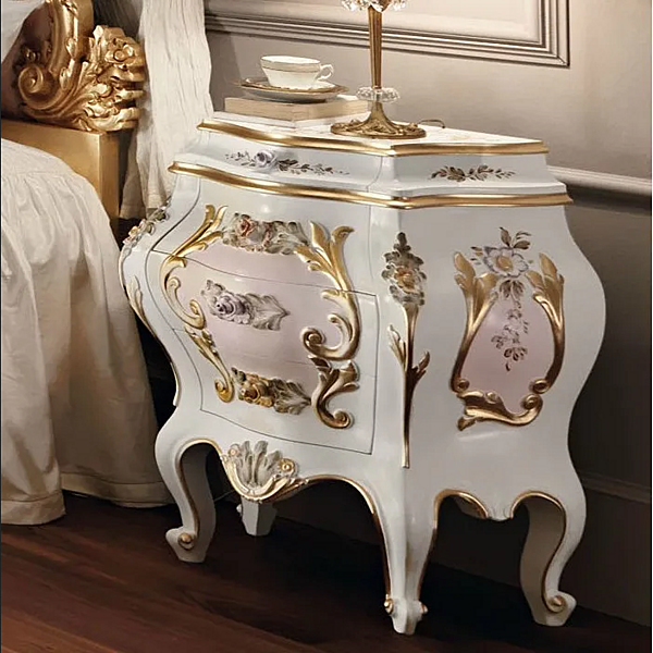 Прикроватная тумбочка с ящиками из дерева MODENESE GASTONE 11204 фабрика MODENESE GASTONE из Италии. Фото №2
