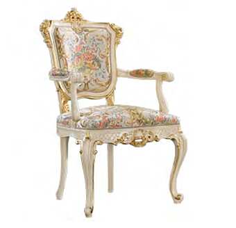 Кресло с обитой спинкой и подлокотниками из массива дерева FRATELLI RADICE 268 фабрика FRATELLI RADICE из Италии