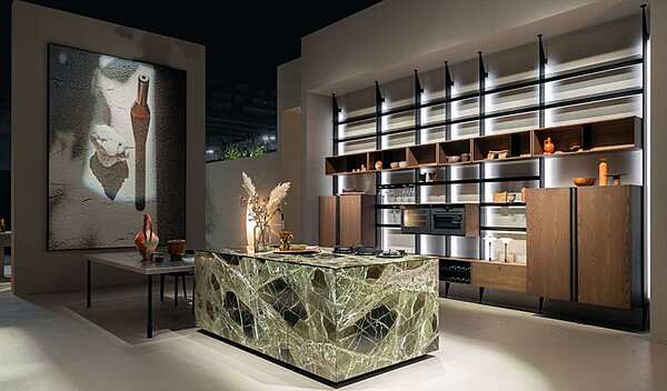 Кухня итальянская современная CESAR CUCINE N_elle NEWS EUROCUCINA Composition Three фабрика CESAR CUCINE из Италии. Фото №1