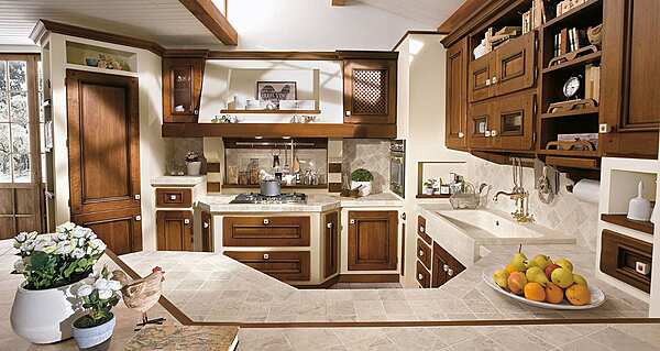 Кухня из популярового дерева с ручками LUBE CUCINE Beatrice 2 фабрика LUBE CUCINE из Италии. Фото №4