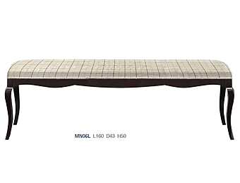 Банкетка из массива дерева с мягкой обивкой DECORA ( LCI STILE) MN06L фабрика DECORA ( LCI STILE) из Италии