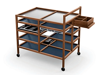 Деревянный сервировочный тележка CASSINA Деревянный сервировочный тележка CASSINA фабрика CASSINA из Италии